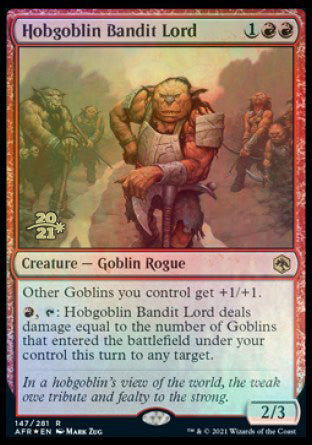 Hobgoblin Bandit Lord [Dungeons & Dragons: Adventures in the Forgotten Realms Prerelease Promos] | Good Games Morley