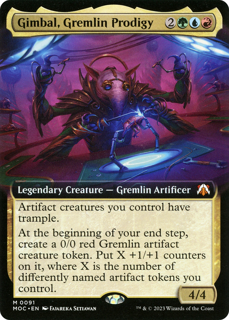 Gimbal, Gremlin Prodigy (Extended Art) [March of the Machine Commander] | Good Games Morley