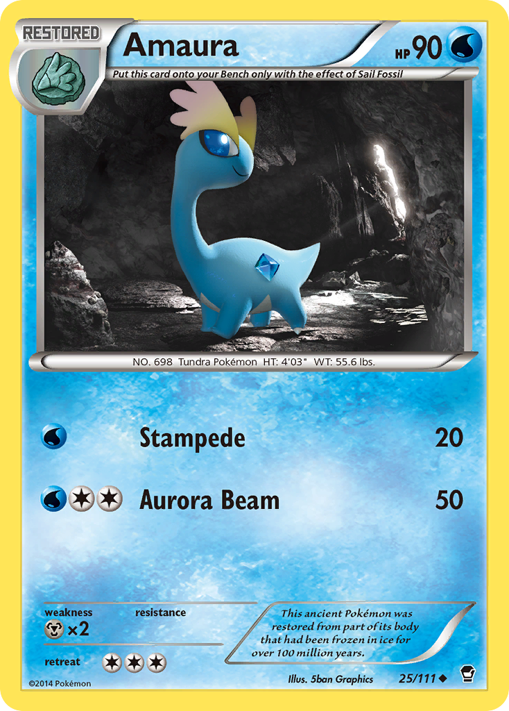 Amaura (25/111) [XY: Furious Fists] | Good Games Morley