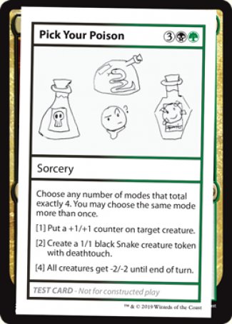 Pick Your Poison (2021 Edition) [Mystery Booster Playtest Cards] | Good Games Morley