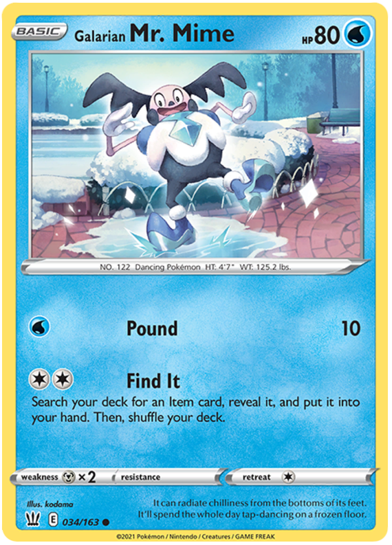 Galarian Mr. Mime (034/163) [Sword & Shield: Battle Styles] | Good Games Morley