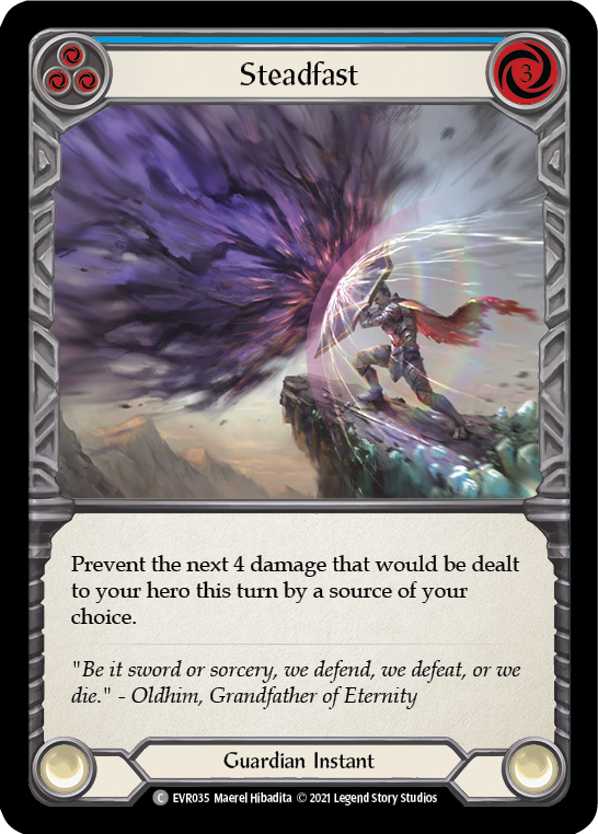 Steadfast (Blue) [EVR035] (Everfest)  1st Edition Rainbow Foil | Good Games Morley