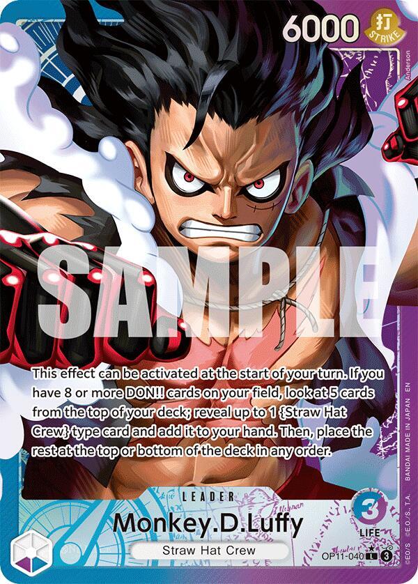 Monkey.D.Luffy OP11-040 (A Fist of Divine Speed)  - Alternate Art Foil | Good Games Morley