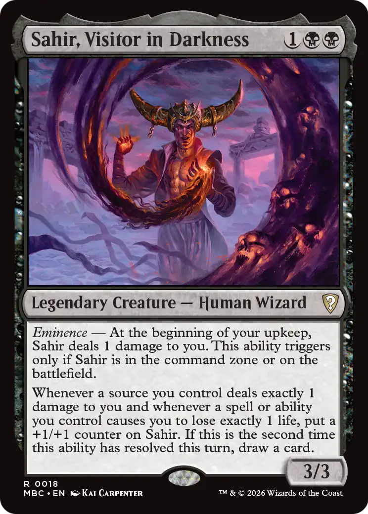Sahir, Visitor in Darkness [Mystery Booster: Commander Edition] | Good Games Morley