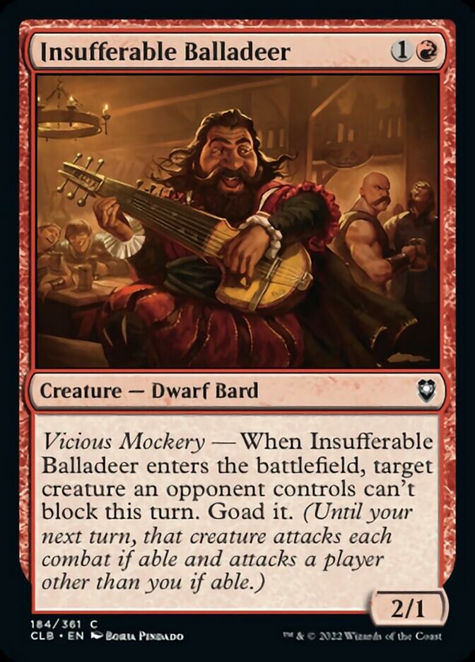 Insufferable Balladeer [Commander Legends: Battle for Baldur's Gate] | Good Games Morley