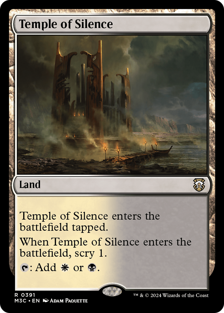 Temple of Silence (Ripple Foil) [Modern Horizons 3 Commander] | Good Games Morley