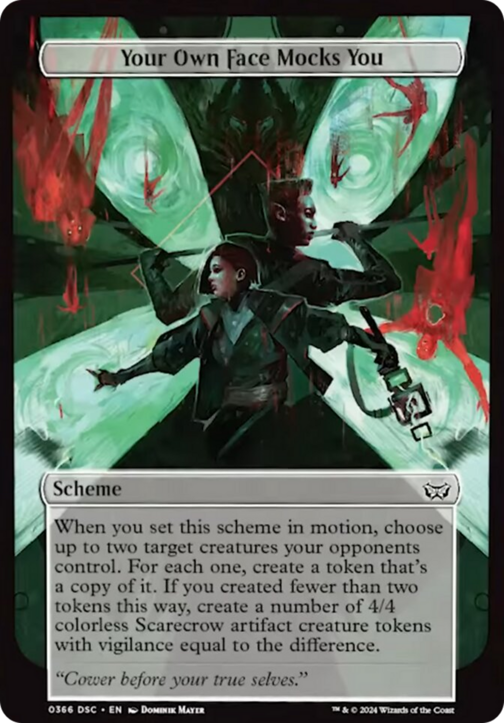 Your Own Face Mocks You (Full Art) [Duskmourn: Archenemy] | Good Games Morley