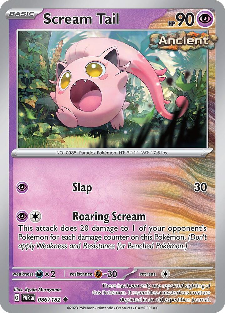 Scream Tail 086/182 (SV04: Paradox Rift)  - Reverse Holofoil | Good Games Morley