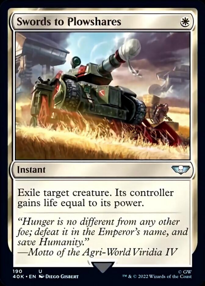 Swords to Plowshares (Surge Foil) [Warhammer 40,000] | Good Games Morley