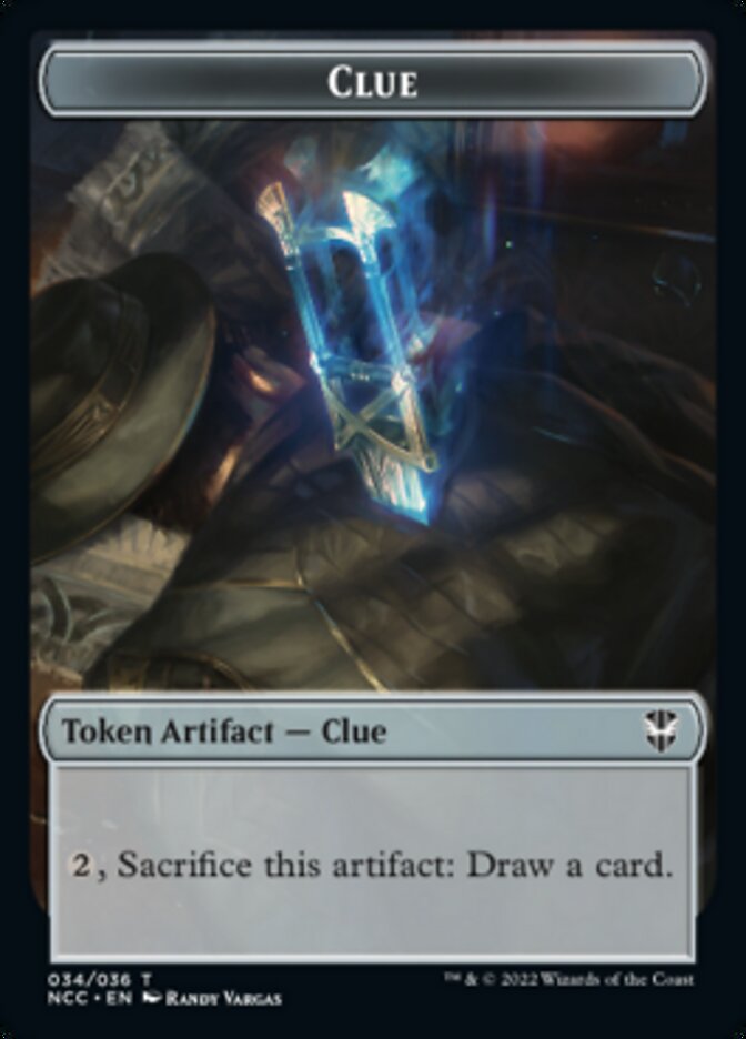 Clue // Fish Double-Sided Token [Streets of New Capenna Commander Tokens] | Good Games Morley