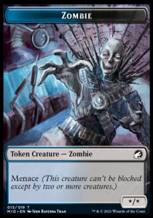 Spirit // Zombie (015) Double-Sided Token [Innistrad: Midnight Hunt Tokens] | Good Games Morley