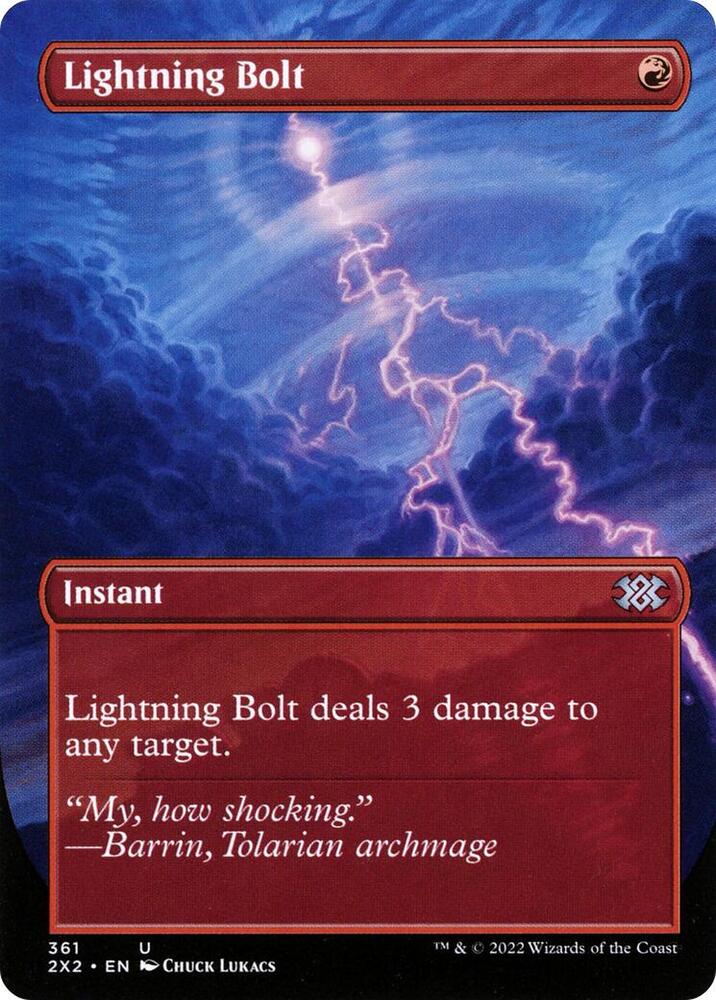 Lightning Bolt Borderless 361/331 (Double Masters 2022)  | Good Games Morley