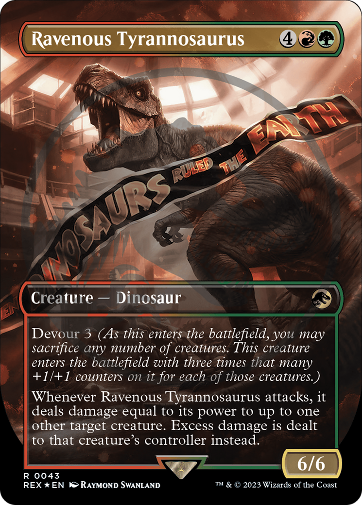 Ravenous Tyrannosaurus (Emblem) (Borderless) [Jurassic World Collection Tokens] | Good Games Morley