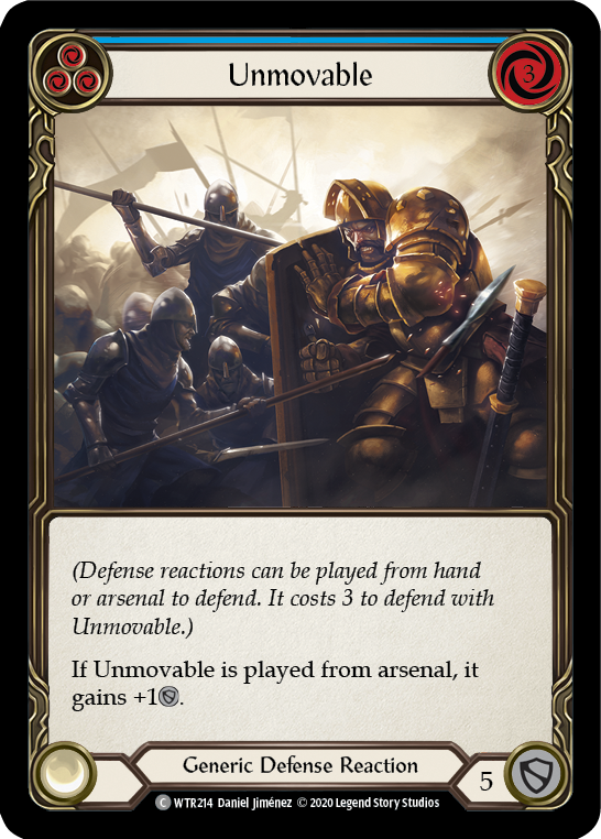 Unmovable (Blue) [U-WTR214] (Welcome to Rathe Unlimited)  Unlimited Rainbow Foil | Good Games Morley