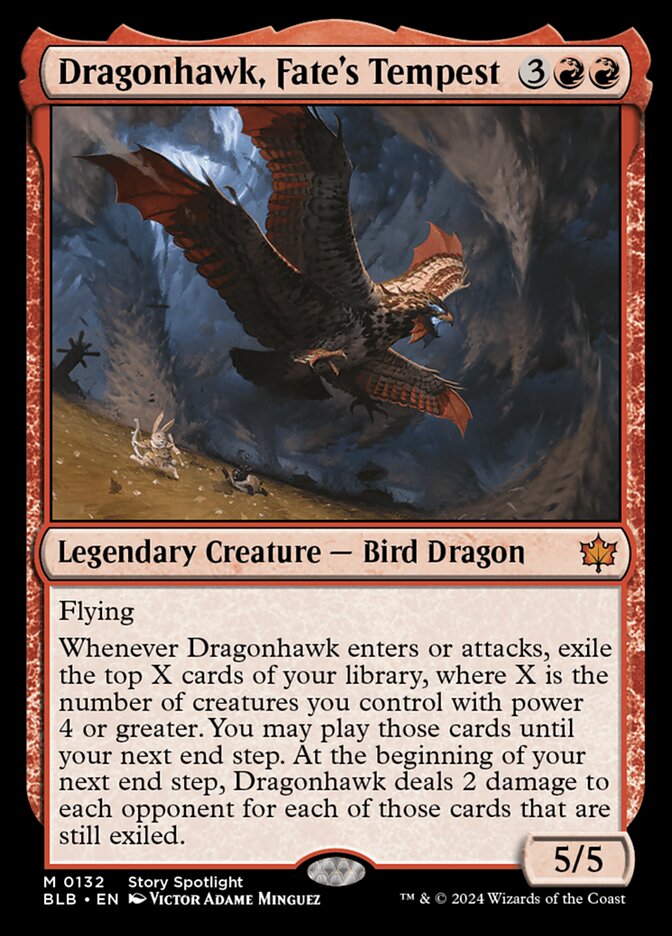 Dragonhawk, Fate's Tempest 132 (Bloomburrow)  | Good Games Morley