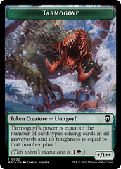 Goblin (Ripple Foil) // Tarmogoyf Double-Sided Token [Modern Horizons 3 Commander Tokens] | Good Games Morley