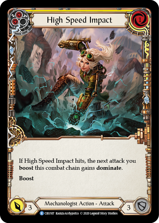 High Speed Impact (Yellow) [CRU107] (Crucible of War)  1st Edition Rainbow Foil | Good Games Morley