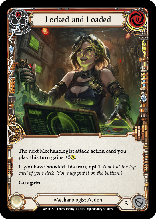 Locked and Loaded (Red) [ARC032-C] (Arcane Rising)  1st Edition Normal | Good Games Morley