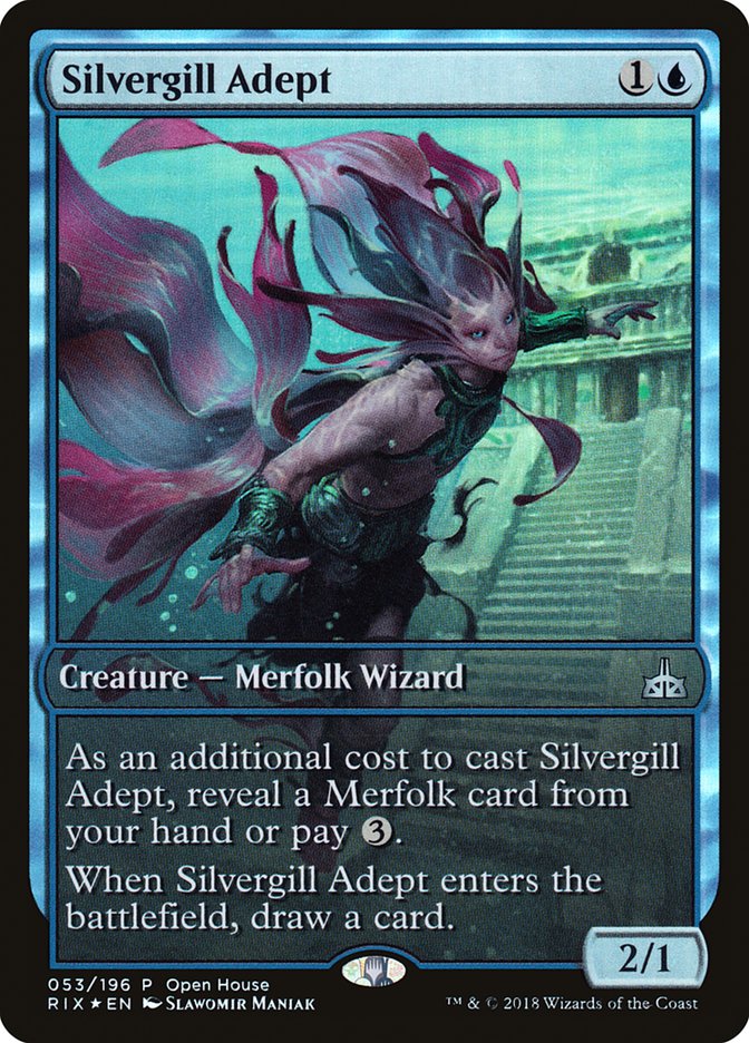 Silvergill Adept (Open House) (Extended Art) [Rivals of Ixalan Promos] | Good Games Morley