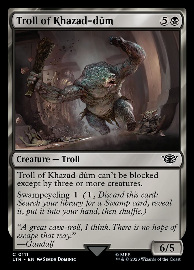 Troll of Khazad-dûm 111 (Universes Beyond: The Lord of the Rings: Tales of Middle-earth)  - Foil | Good Games Morley