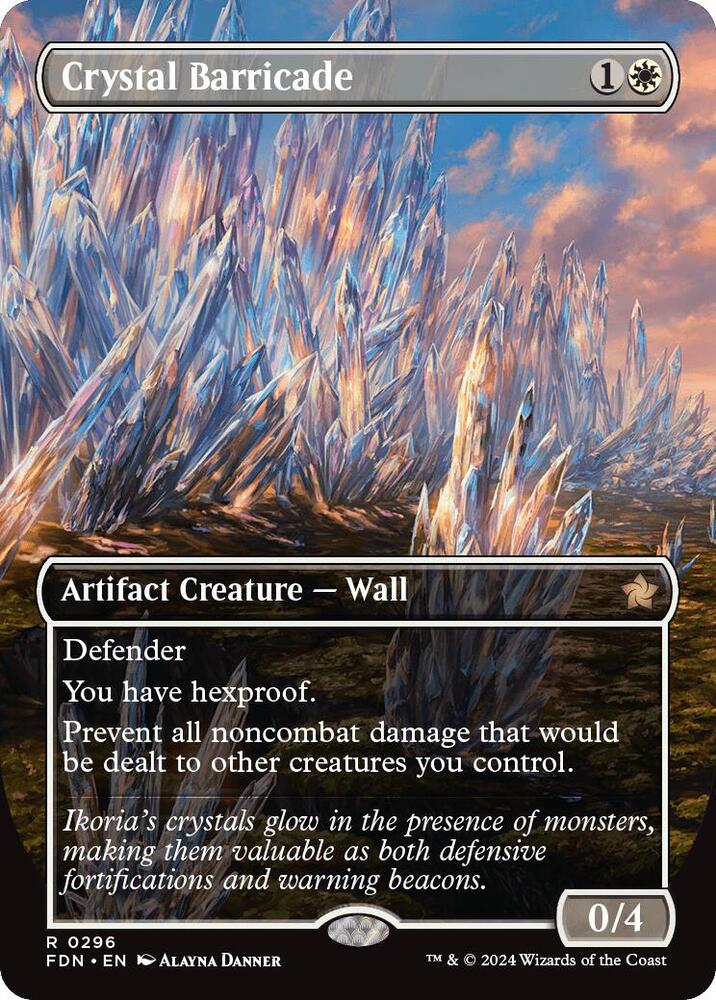 Crystal Barricade 296 (Foundations)  - Borderless Foil | Good Games Morley