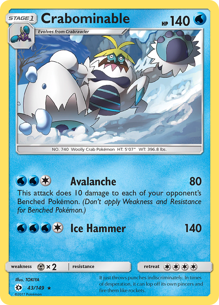 Crabominable (43/149) [Sun & Moon: Base Set] | Good Games Morley