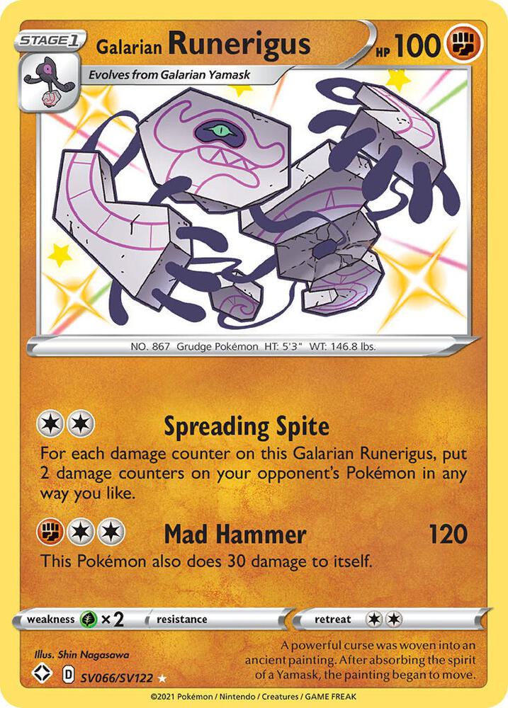 Galarian Runerigus SV066/SV122 (Shining Fates: Shiny Vault)  - Holofoil | Good Games Morley