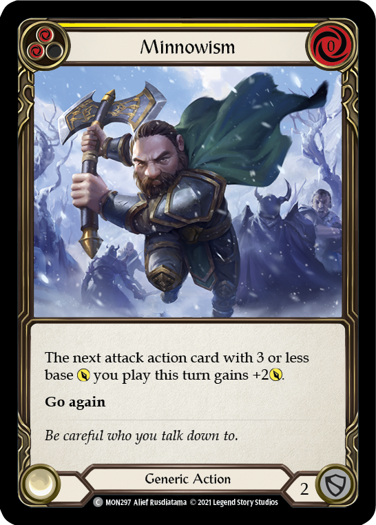 Minnowism (Yellow) [MON297-RF] (Monarch)  1st Edition Rainbow Foil | Good Games Morley
