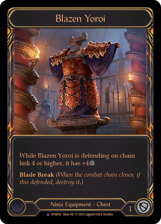 Blazen Yoroi (Marvel) [DYN045] (Dynasty)  Cold Foil | Good Games Morley