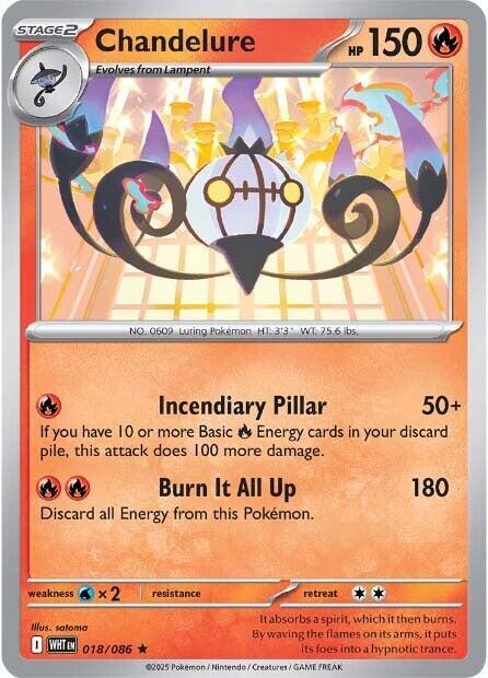 Chandelure 018/086 (SV: White Flare)  - Holofoil | Good Games Morley