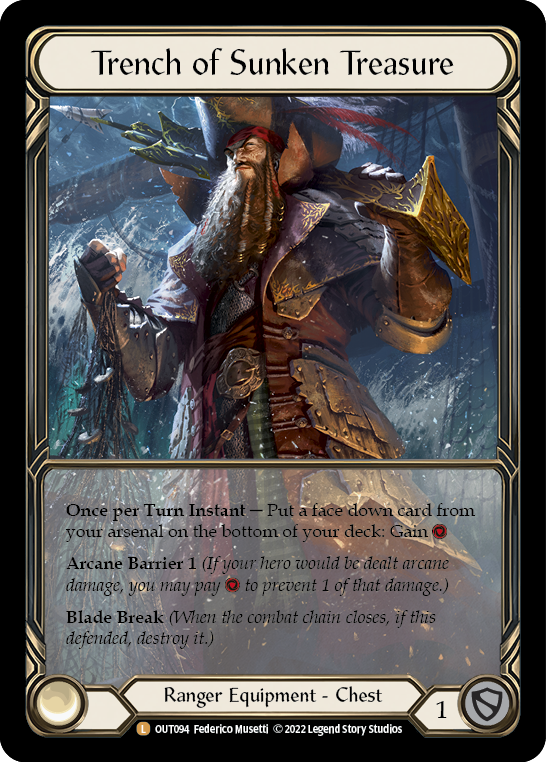 Trench of Sunken Treasure (Extended Art Cold Foil) [OUT094] (Outsiders)  Cold Foil | Good Games Morley