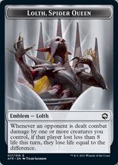 Treasure // Lolth, Spider Queen Emblem Double-Sided Token [Dungeons & Dragons: Adventures in the Forgotten Realms Tokens] | Good Games Morley