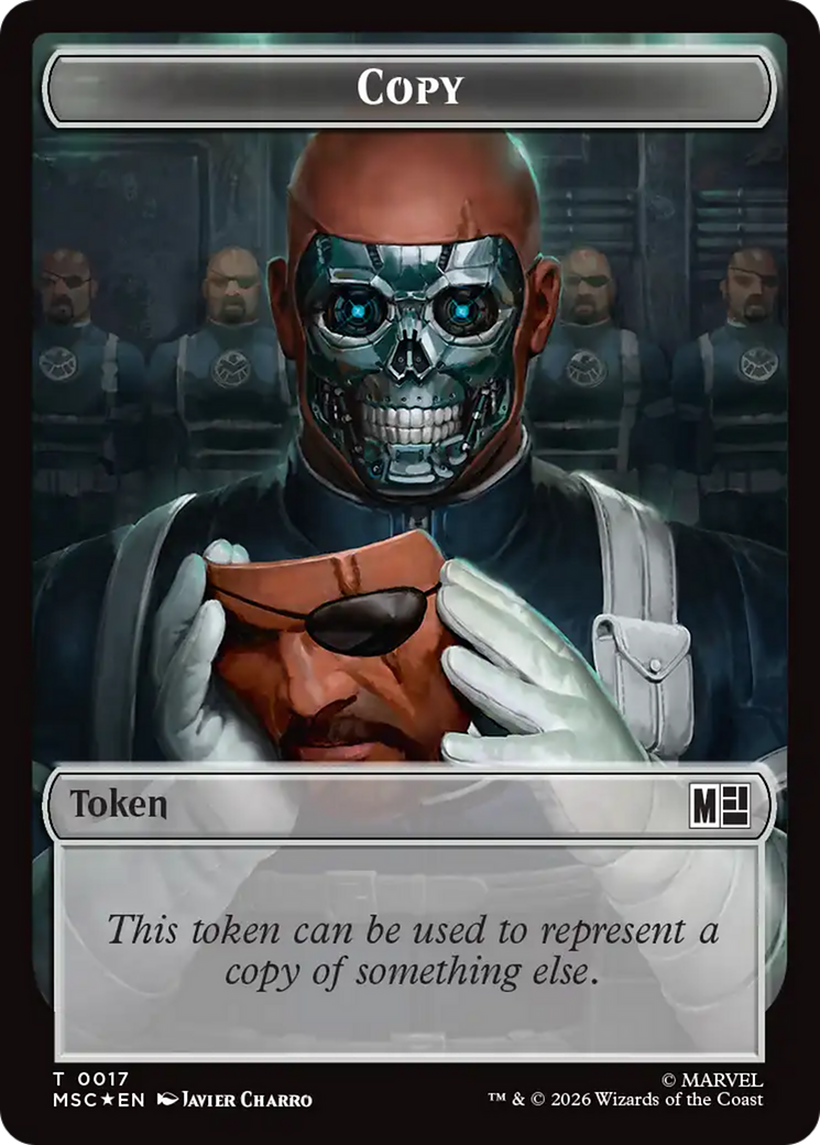 Copy (017) // Wall (019) Double-Sided Token (Surge Foil) [Marvel Super Heroes Commander Tokens] | Good Games Morley