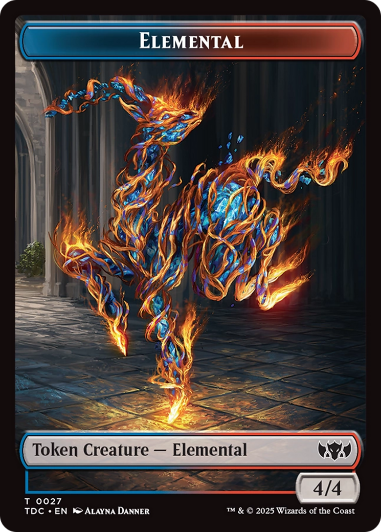 Elemental (0027) // Monk Double-Sided Token [Tarkir: Dragonstorm Commander Tokens] | Good Games Morley