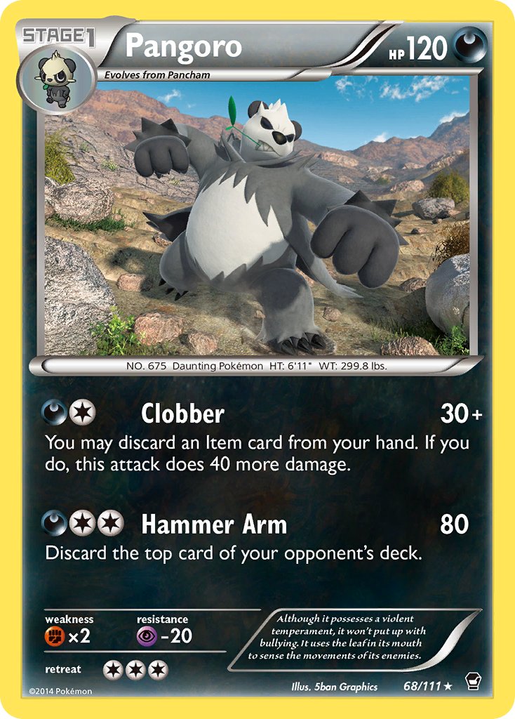 Pangoro (68/111) (Theme Deck Exclusive) [XY: Furious Fists] | Good Games Morley