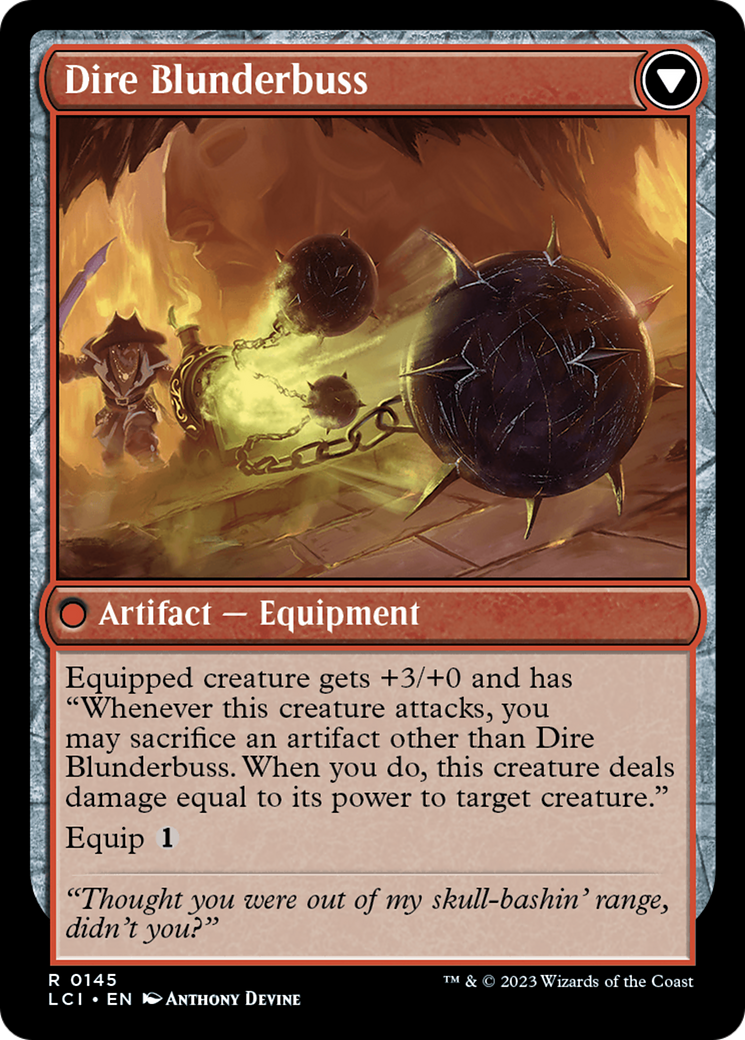 Dire Flail // Dire Blunderbuss [The Lost Caverns of Ixalan Prerelease Cards] | Good Games Morley