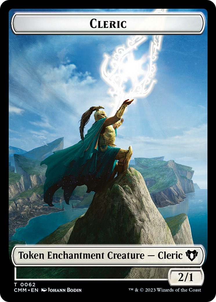 Cleric // Cat Beast Double-Sided Token [Commander Masters Tokens] | Good Games Morley