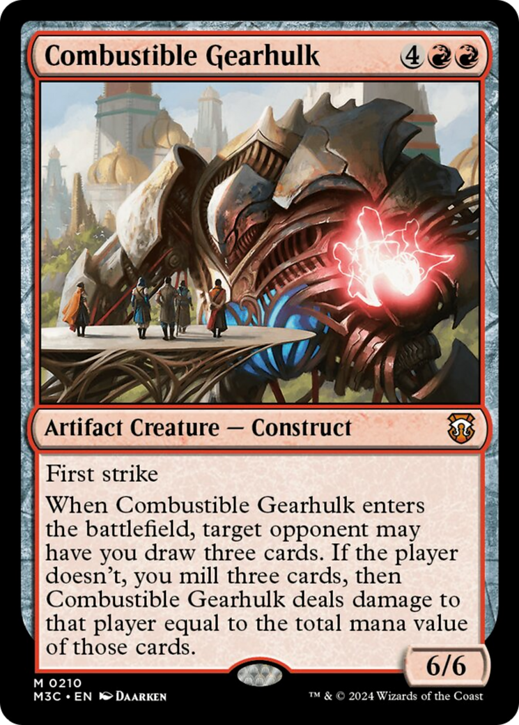 Combustible Gearhulk (Ripple Foil) [Modern Horizons 3 Commander] | Good Games Morley