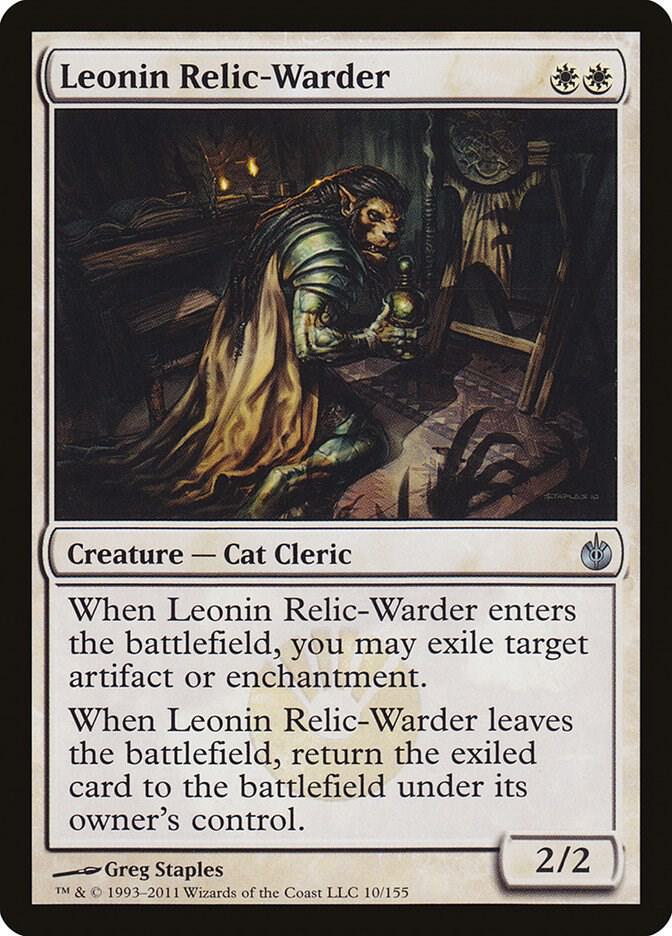 Leonin Relic Warder 10/155 (Mirrodin Besieged)  | Good Games Morley