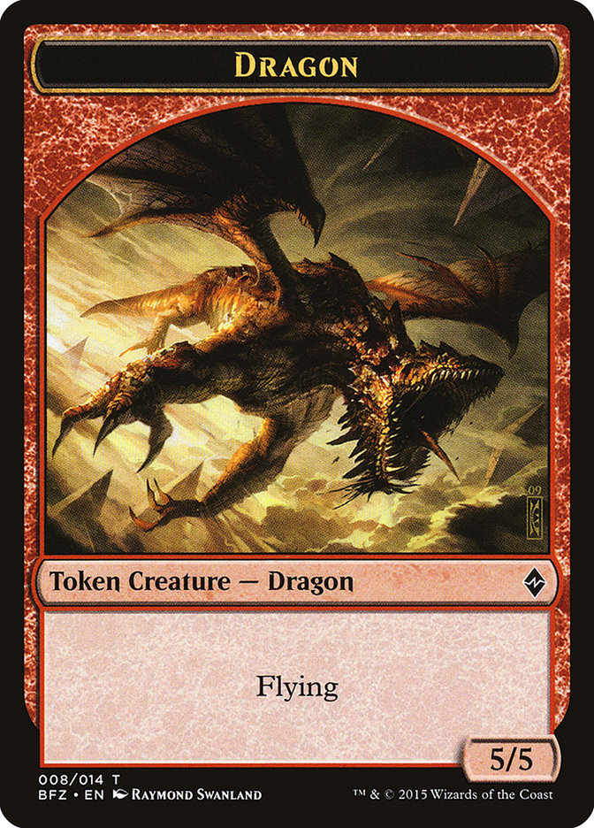 Dragon Token [Battle for Zendikar Tokens] | Good Games Morley