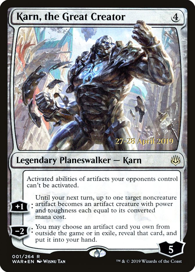 Karn, the Great Creator [War of the Spark Prerelease Promos] | Good Games Morley