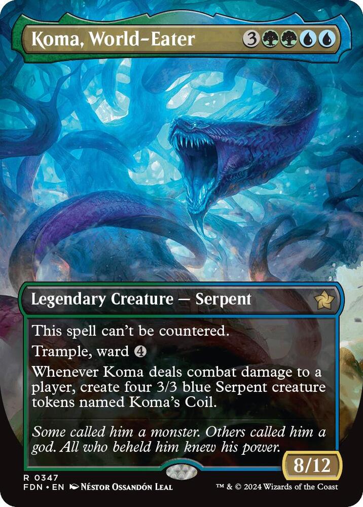 Koma, World-Eater 347/291 (Foundations)  - Borderless Foil | Good Games Morley
