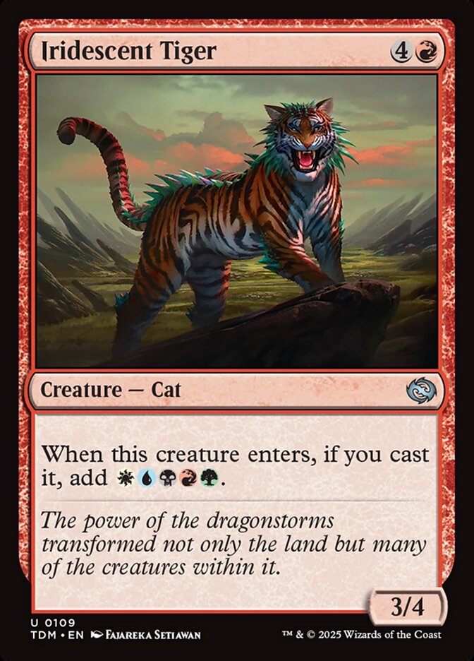 Iridescent Tiger 109 (Tarkir: Dragonstorm)  - Foil | Good Games Morley