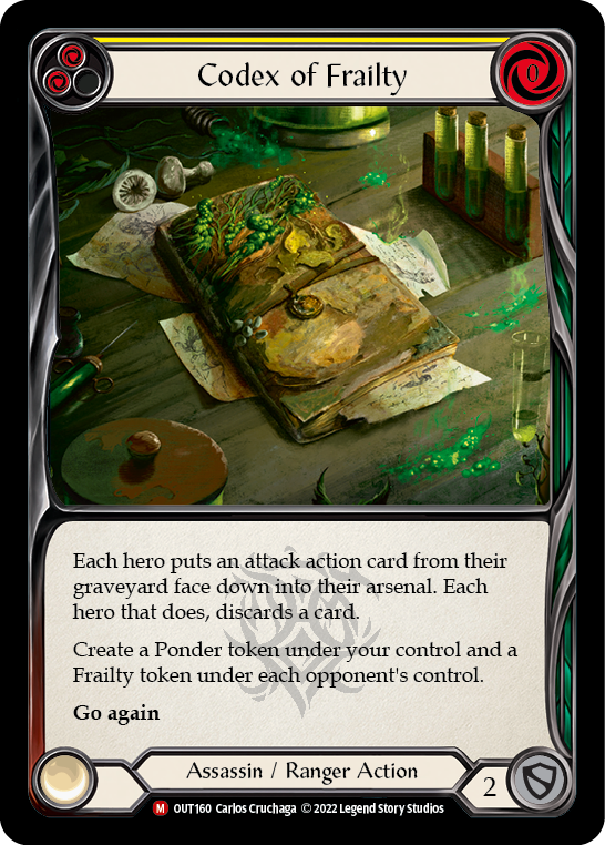 Codex of Frailty [OUT160] (Outsiders)  Rainbow Foil | Good Games Morley