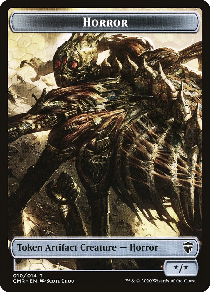 Angel // Horror Double-Sided Token [Commander Legends Tokens] | Good Games Morley