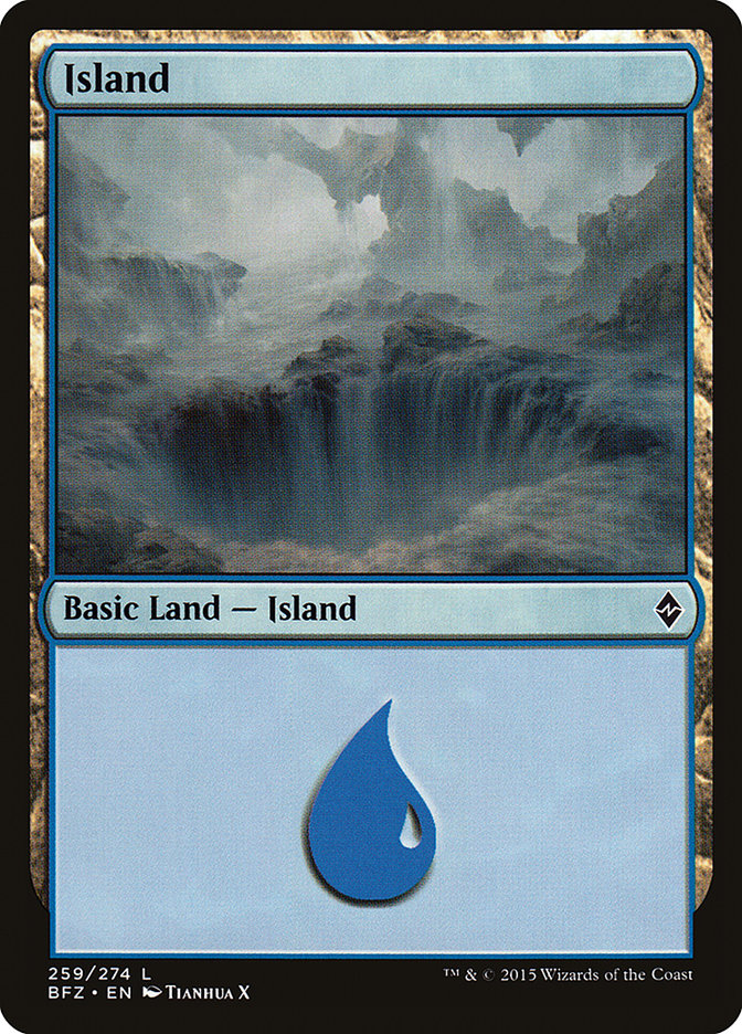 Island (259) [Battle for Zendikar] | Good Games Morley