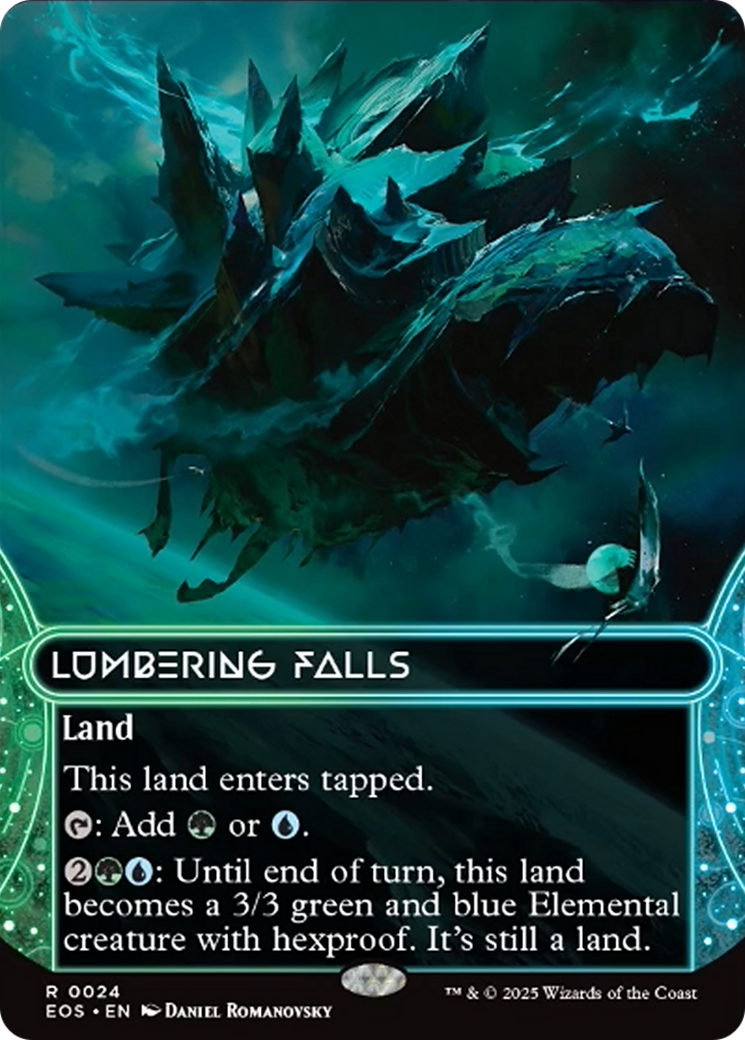 Lumbering Falls (0024) (Borderless) [Edge of Eternities: Stellar Sights] | Good Games Morley