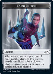 Samurai // Kaito Shizuki Emblem Double-Sided Token [Kamigawa: Neon Dynasty Tokens] | Good Games Morley