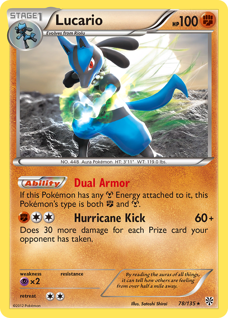 Lucario (78/135) [Black & White: Plasma Storm] | Good Games Morley