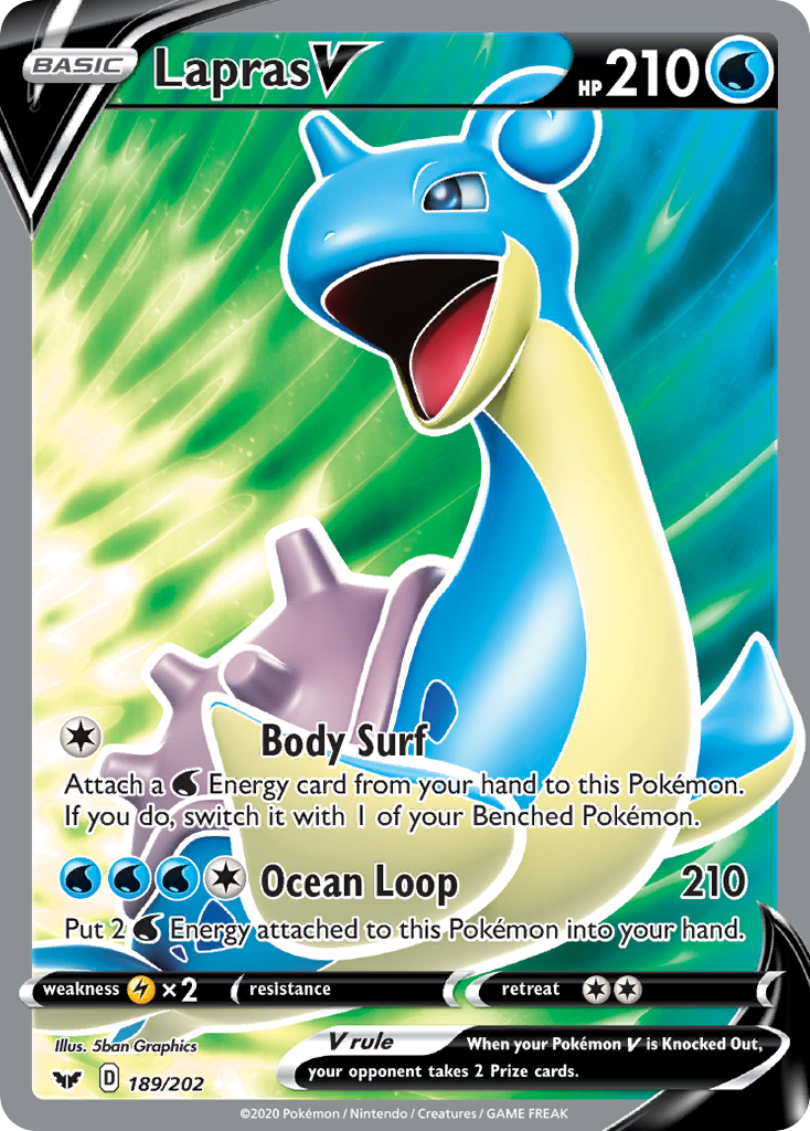 Lapras V (189/202) [Sword & Shield: Base Set] | Good Games Morley